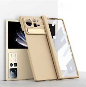 Resim Xiaomi Mix Fold 2 Macaron Menteşe Her Şey Dahil Katlanır Telefon Kılıfı Standlı 