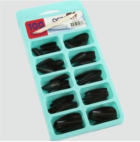Resim 100 Adet Takma Tırnak-siyah N701 