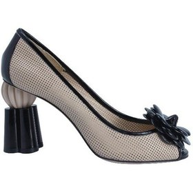 Resim Poletto Hakiki Deri Sıyah-nohut Sandalet Topuklu 319 267-2148 Sıyah-nohut Bej - Siyah 