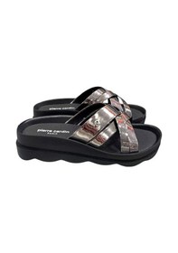 Resim Pierre Cardin Dolgu Topuk Anatomik Taban Bayan Terlik Platin 