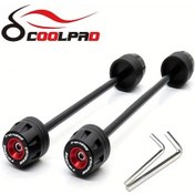 Resim Motion003 Kırmızı Tenere 700 Ön Arka Tekerlek Aks Fork Çarpma Koruyucu - Dayanıklı Siyah 