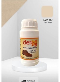 Resim Derby Açık Bej Süet & Nubuk Deri Boyası 250 Ml / Süet Nubuk Ayakkabı Boyası 