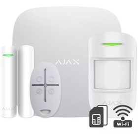 Resim Ajax Hubkit Plus Kablosuz Alarm Seti Wifi / Starterkit Plus Seti Beyaz 