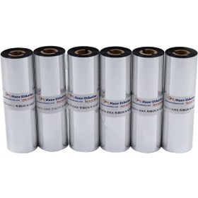 Resim hazır etiketler hazır al hızlı al Wax Ribon 110mm x 74mt 6lı Set 