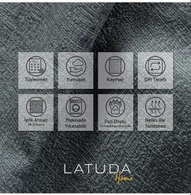 Resim Jakarlı Şönil Koltuk Örtüsü Kanepe Örtüsü Koltuk Şalı 110x175 2 Ad. Kaymaz Bulut Bulut 