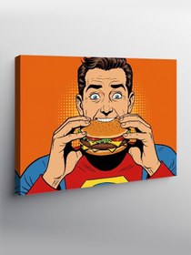 Resim Tablo Mega Kanvas Tablo Çizgi Roman Burger YTCNVS504982, 70 x 100 