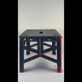 Resim Katlanabilir Plastik Kamp ve Piknik Masası Sandalye Takımı - 4 Sandalye 1 Masa 