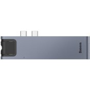 Resim Baseus Thunderbolt C+ Pro 7 in 1 TYPE-C Girişli Cihazlar için Dönüştürücü Gri 