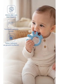 Resim Babyjem Yumuşak Diş Kaşıyıcı Ahtapot Mavi 