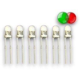 Resim 3mm R-g Kırmızı - Yeşil Flaşör Led - 100 Adet 