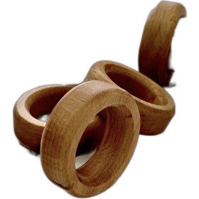 Resim Decorium Wood Decorium Ahşap Peçete Yüzüğü Halka 6'lı 