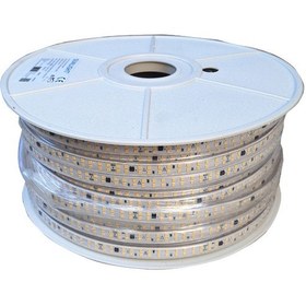 Resim Çift Sıra Şerit Led 240 Led 220v 100 Metre Beyaz Işık 6500k 