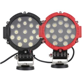 Resim OtoÇizgi 17 Cm Yuvarlak 17 led Off Road Sis Lambası Kırmızı Siyah OtoÇizgi 