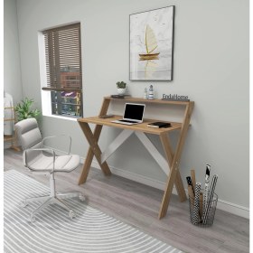 Resim Enda Home X Ayaklı Raflı Ders Çalışma Masası 50x90 cm Çam 