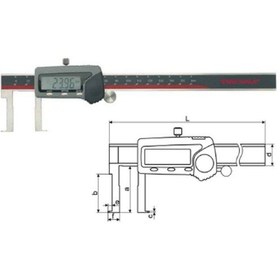 Resim Dijital Iç Çap Kanal Kumpası 25-200 Mm Düz Uç 
