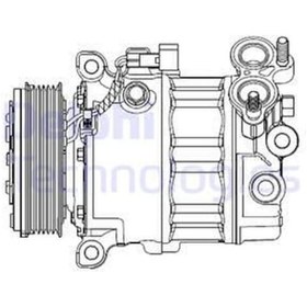 Resim Delphı Klıma Kompresoru Ford Focus Iıı 11 1.6 Tdcı Mondeo Iv 07 14 1.6 Tdcı Volvo V60 I IS00-DELPHI CS20512 