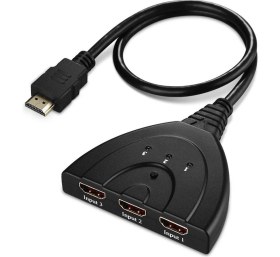 Resim Hubstein 3 Port Kablolu HDMI Switch Çoklayıcı Çoğaltıcı Splitter 3 Giriş 1 Çıkış 