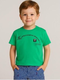 Resim Zekids Erkek Bebek The World Champion T-shirt-16119 Yeşil 