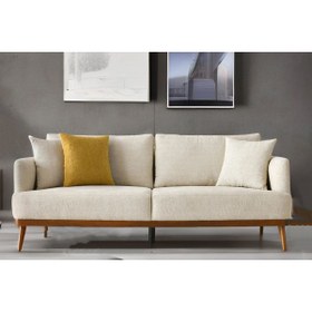 Resim Vivense Monza Üçlü Koltuk, Krem 