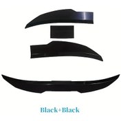 Resim Dashanshop Abs Arka Kanat - Siyah Deliksiz Montaj 3 Segmentli Ayarlanabilir Spoiler 