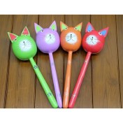 Resim Ahşap Kedi Marakas Tekli Polos:29 