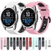 Resim Sones Garmin Epix Pro 47mm Spor İki Renkli Silikon Saat Kordonu 