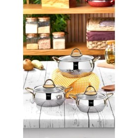 Resim Taç Vitali 6 Parça Güveç Seti Gold TAC-8049 