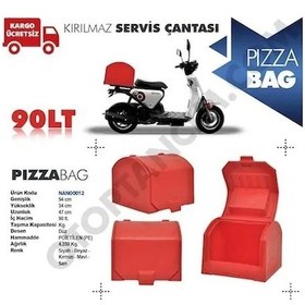 Resim Motosiklet Pizza/Servis Çantası Kırmızı 90 Litre N11.1980 