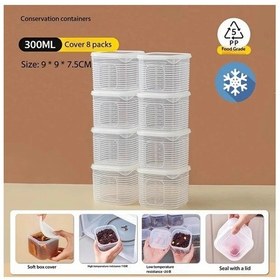 Resim Cordial 8 Parça Şeffaf Kilitli Saklama Kabı, Yemek Planlama İçin Mutfak/kamp/ofis Çözümü 