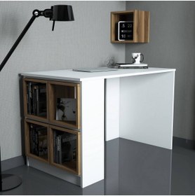 Resim Variant Mobilya Box Çalışma Masası Beyaz Ceviz 