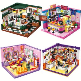 Resim 4-Model Sevimli Ayı Serisi Sokak Sahnesi Masaüstü Figürleri - Kendi Kendine Montaj, Plastik, Elektrik Gerektirmez, Ev Dekoru ve Hediyeler için Canlı Karışık Renkler, Sevimli Masa Dekorasyonları, Hediye Ürün, Eğlenceli Tasarım, Detaylı El Sanatları 