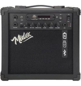 Resim AyrStore MGA-25BK Elektro Gitar Amfisi 25 Watt USB Bluetooth Şarjlı 2 Girişli 