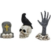 Resim Suntek Cadılar Bayramı Kuş Standı Kargalar Kuzgunlar Açık Mini 