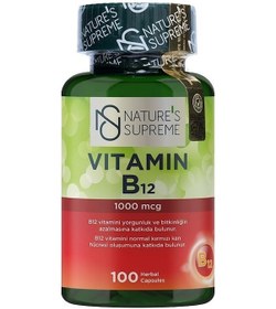 Resim Natures Supreme Vitamin B12 1000 Mcg 100 Kapsül Aromasiz 