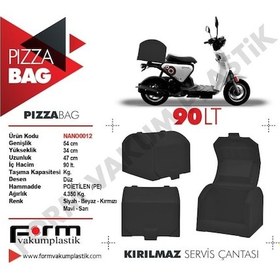 Resim Motosiklet Pizza/Servis Çantası Siyah 90 Litre N11.1495 
