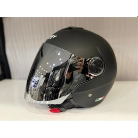 Resim Kask Sway Sw 715 Matt Black Aynalı Vizör Mat Siyah 