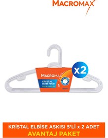 Resim Kristal Elbise Askısı 5x2 10 Adet 