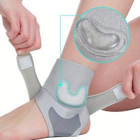 Resim Kadınlar ve Erkekler için Ayarlanabilir Ayak Bileği Destek Bandı - U Şeklinde Silikon Pedli - 2 Cırt Cırt Bağlantılı - İş, Spor Salonu, Koşu, Basketbol, Voleybol İçin Kemer Destekli Ayak Bileği Sıkıştırma Bandı 