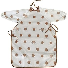 Resim Uzun Suntek Önlüğü Kollu Kahverengi Beyaz Bebek Ay 6 36 - - Ky Beyaz - Kahverengi Beyaz - Kahverengi 