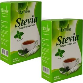 Resim Fibrelle Prebiyotik Lifli Stevialı Tatlandırıcı 2 x 60 Stick 