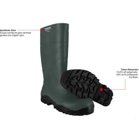 Resim Starline STL-9910 S4 Src Pu Antistatik Haki Çizme Çelik Burun 