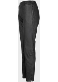 Resim Valmenti Kadın Siyah Hakiki Deri Pantolon 846 V1020 Byn Dr Pantalon Y23 Siyah 
