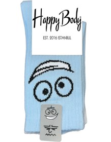 Resim HAPPYBODY SOCKS Organik Çocuk Tenis 2'li Soket Emoji Desenli Soft Yıkamlı Kumaş 