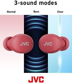 Resim JVC Gumy Mini Kablosuz Kulaklıklar - 3 Ses Modu, Su Direnci (IPX4) ve 23H Pil ile Küçük ve Hafif Bluetooth (5.1) Kulaklıklar. Spor ve Ev Kulaklıkları - HA-Z66T-R 