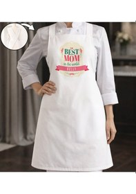 Resim Bk Gift Kişiye Özel Anneler Günü Tasarımlı Çapraz Askılı Beyaz Mutfak Önlüğü - 5, Aşçı Önlüğü, Şef Önlüğü, Anneye Hediye Kobitmeyencom35928 Bk Gift Renkli 