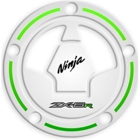 Resim Ninja Zx6R Beyaz Depo Kapak Pad 
