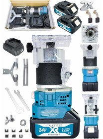 Resim DAFLONG Italy Şarjlı Çift Akülü Freze Makinesi Kenar Traşlama Makinası 