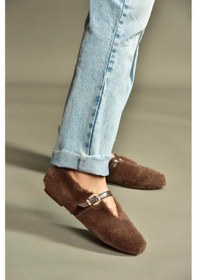 Resim Fox Shoes V820105504 Kahverengi Peluş Günlük Düz Kadın Babet Kahverengi 