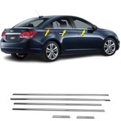 Resim Chevrolet Cruze Sedan Krom Cam Çıtası 6 Parça P.Çelik 2009 Üzeri 