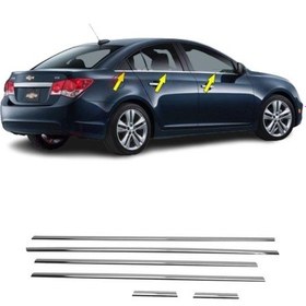 Resim Chevrolet Cruze Sedan Krom Cam Çıtası 6 Parça P.Çelik 2009 Üzeri 